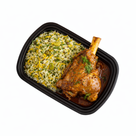 Baghali Polo With Lamb Shank