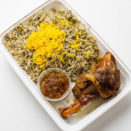 Baghali Polo With Lamb Shank